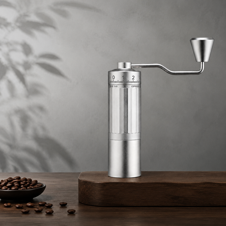 Manual Coffee Grinder with 0.02mm Precision for Espresso Brewing