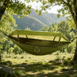 Lightweight Travel Hammock with Bug Net, Quick Setup & Steel Hooks