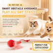 3-Pack Interactive Silicone Cat Toy Ball with Smart Obstacle Avoidance