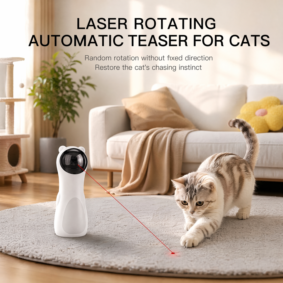 Automatic Laser Cat Toy with Timer & Adjustable Play Modes