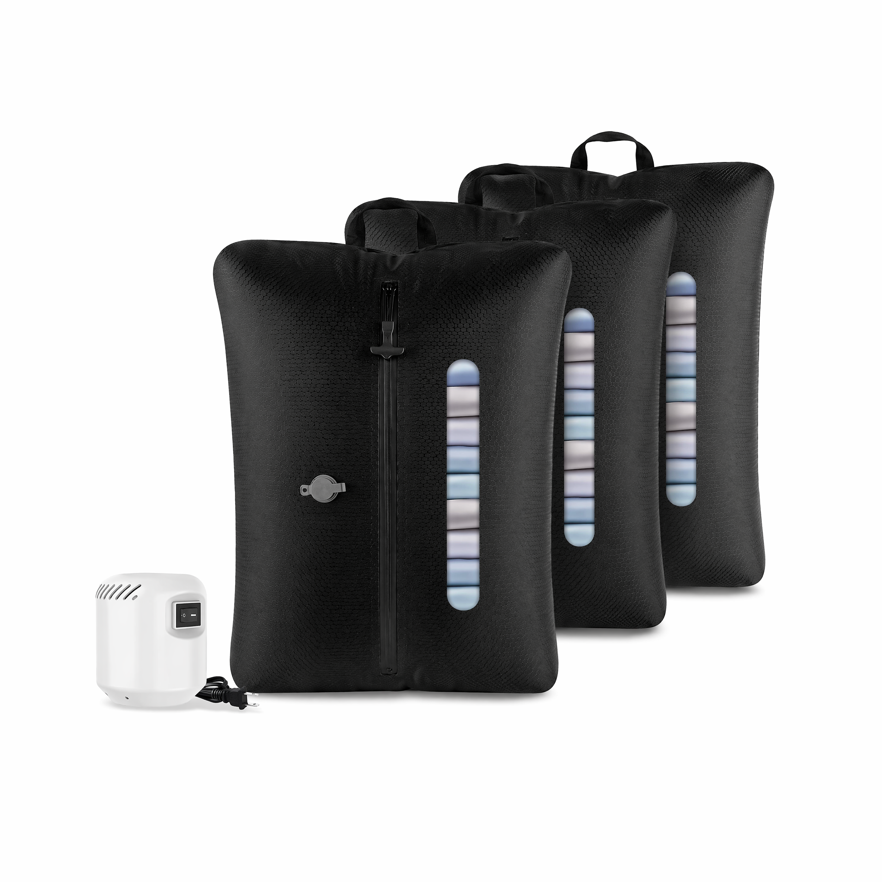 3-Pack Reusable Waterproof Vacuum Storage Bag for Travel & Home